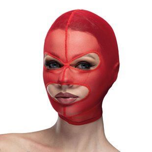 Маска сітка з відкритим ротом та очима Feral Feelings - Mask Red жива фотографія