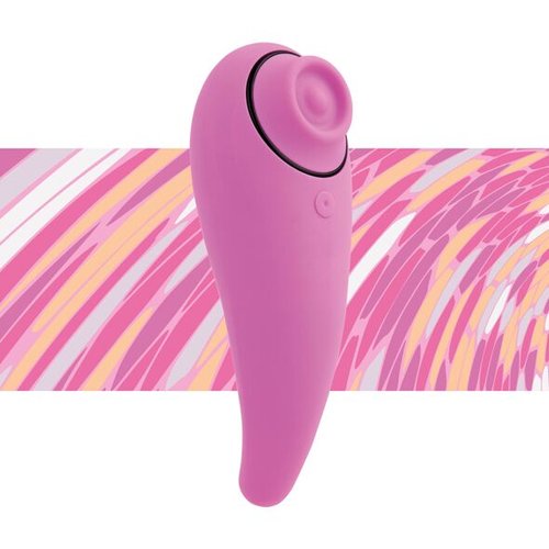 Пульсатор для клітора плюс вібратор FeelzToys - FemmeGasm Tapping & Tickling Vibrator Pink жива фотографія