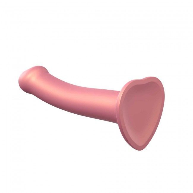 Насадка для страпону Strap-On-Me Mono Density Dildo Rose M, діам. 3,3 см, одношаровий силікон, гнучк жива фотографія