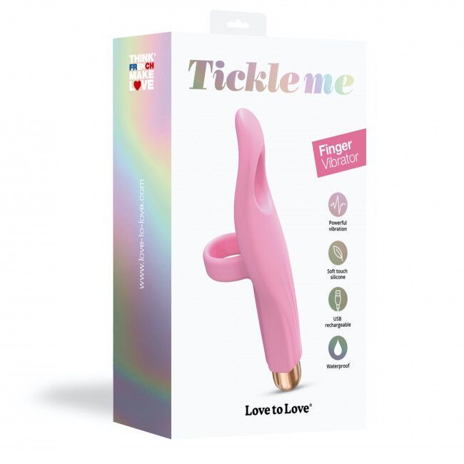 Вібратор на палець Love To Love Tickle me - BABY PINK перезаряджається, 3 варіанти використання жива фотографія