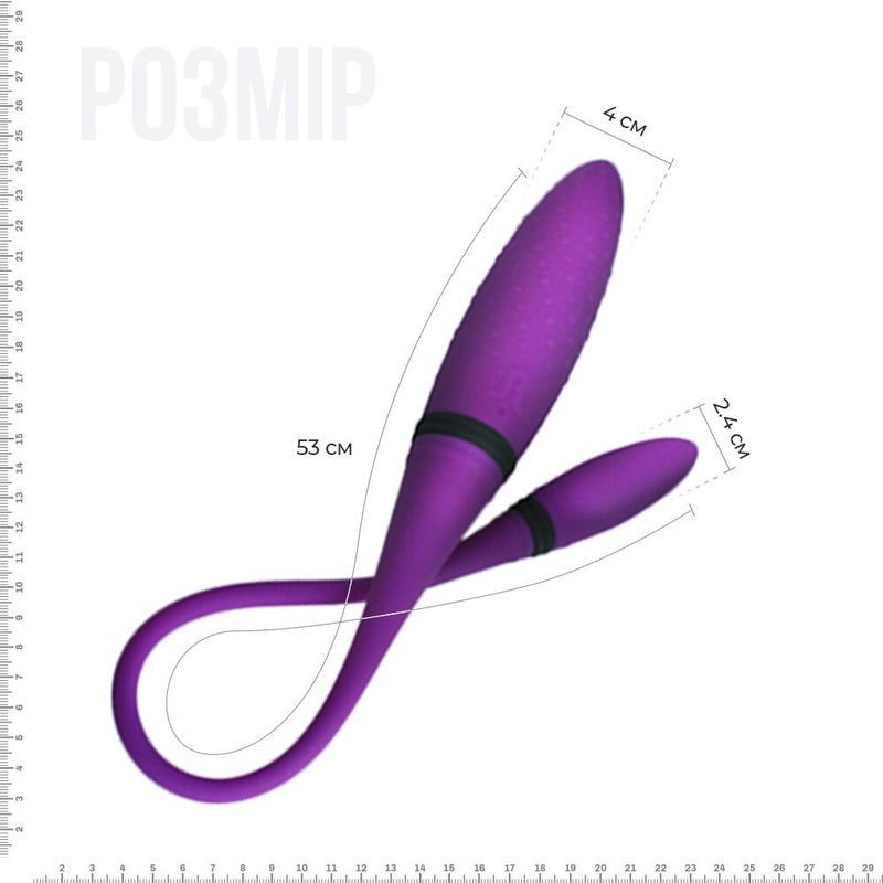 Вибратор двусторонний Adrien Lastic AD-2 с пультом LRS реальная фотография
