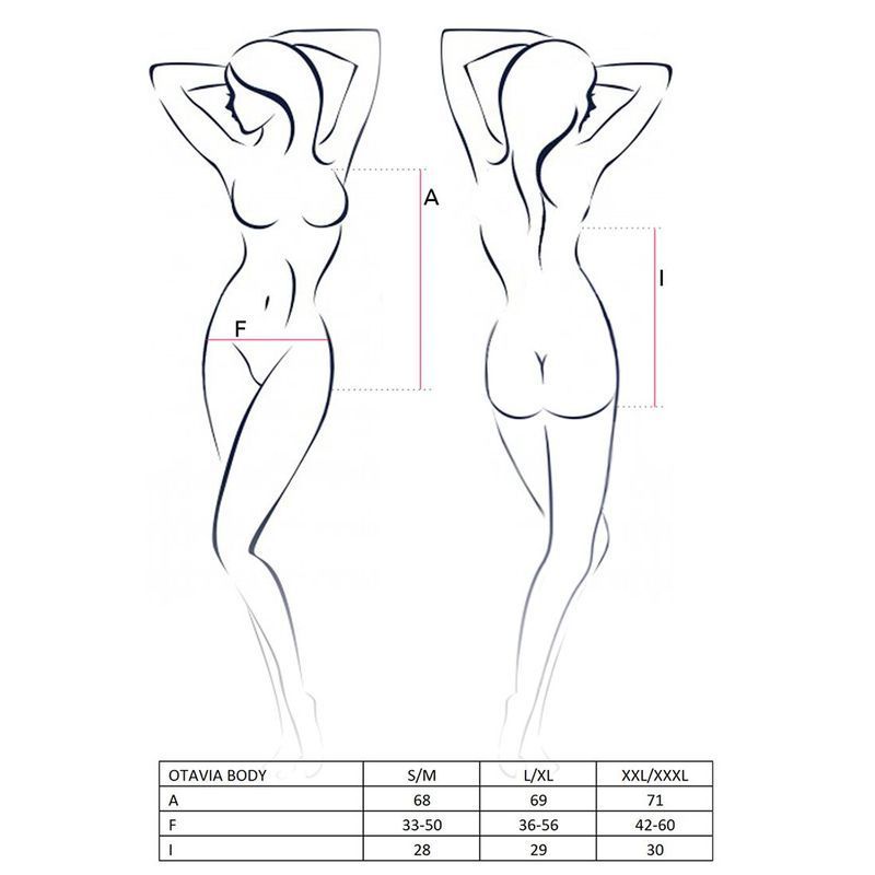 Боди монокини с глубоким декольте Passion OTAVIA BODY XXL/XXXL, black реальная фотография
