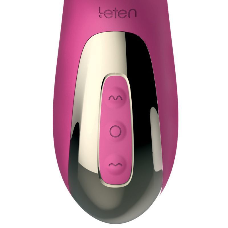 Вібратор-пульсатор Leten Automatical Thrusting Vibrator з підігрівом, що перезаряджається, 10 режимі жива фотографія