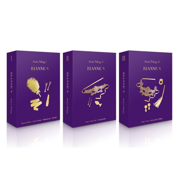 Подарочный набор RIANNE S Ana's Trilogy Set I: помада-вибратор, перышко, зажимы для сосков, повязка реальная фотография