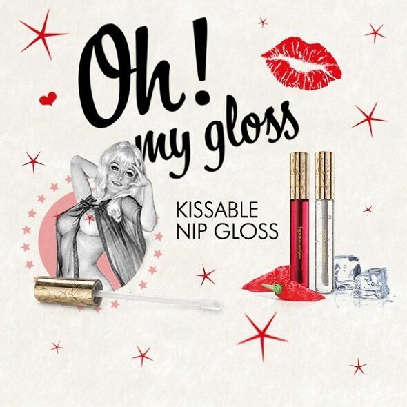 Набор блесков для сосков Bijoux Indiscrets Kissable Nip Gloss DUET (2х13 мл) реальная фотография
