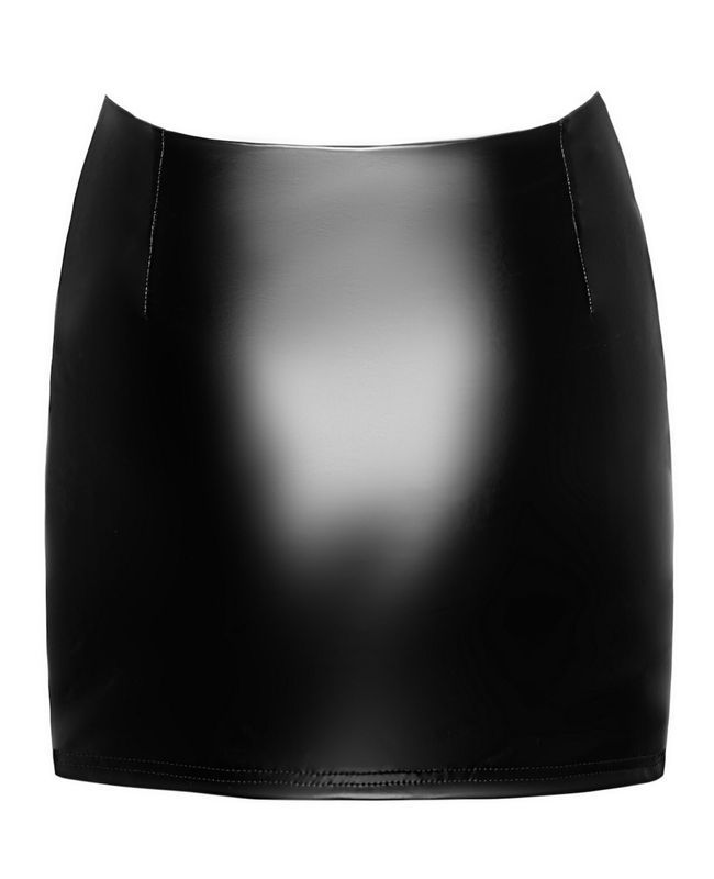 Юбка Noir Handmade F345 Powerwetlook skirt with garter - XL реальная фотография