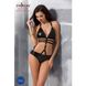 Сексуальное боди-монокини Passion LAMIS BODY L/XL black, стрепы, блестящая ламе