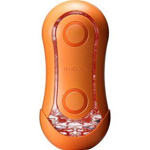 Мастурбатор Tenga Flip Orb &mdash; Sunset Orange, с изменяемым сжатием, со стимулирующими шариками внутри реальная фотография