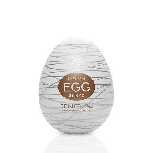 Мастурбатор-яйцо Tenga Egg Silky II с рельефом в виде паутины реальная фотография