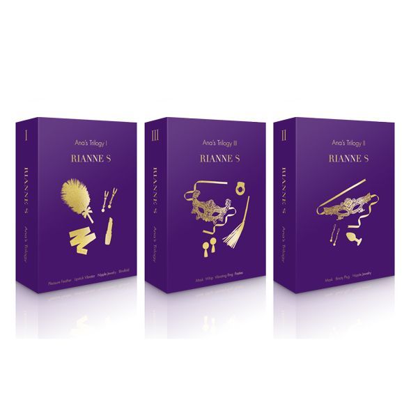 Романтичний подарунковий набір RIANNE S Ana's Trilogy Set II: силіконова анальна пробка 2,7 см, ласо жива фотографія