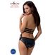 Сексуальне боді-монокіні Passion LAMIS BODY S/M black, стрепи, блискуча ламе