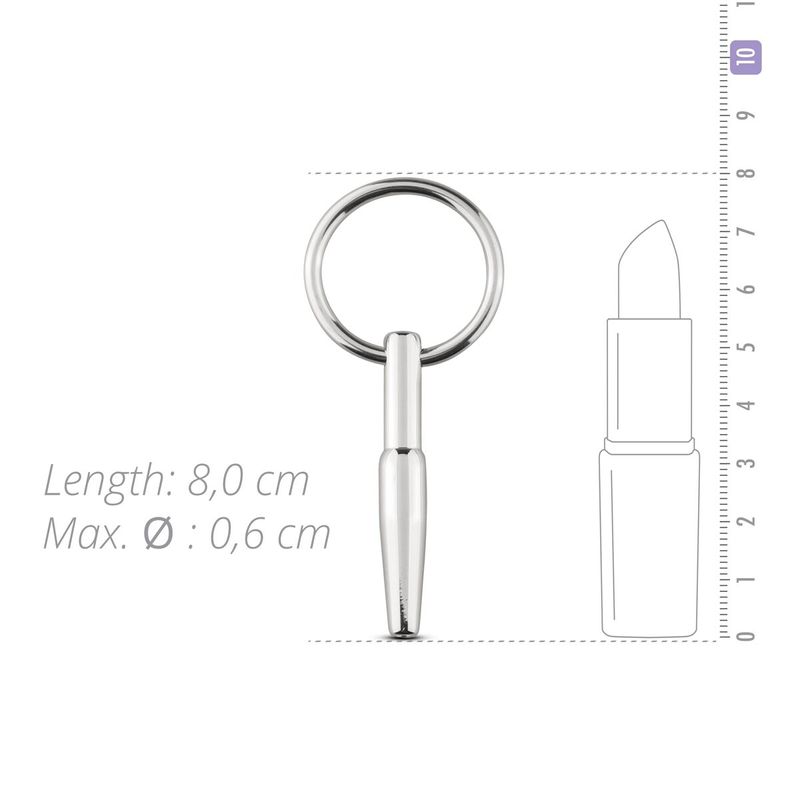 Порожнинний уретральний стимулятор Sinner Gear Unbendable – Hollow Penis Plug, довжина 4 см, діаметр жива фотографія