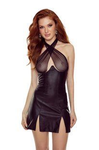 Сорочка Passion KESMINA CHEMISE black L/XL реальная фотография
