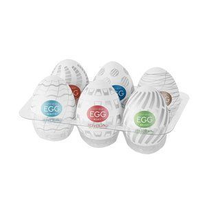 Набор мастурбаторов-яиц Tenga Egg New Standard Pack (6 яиц) реальная фотография