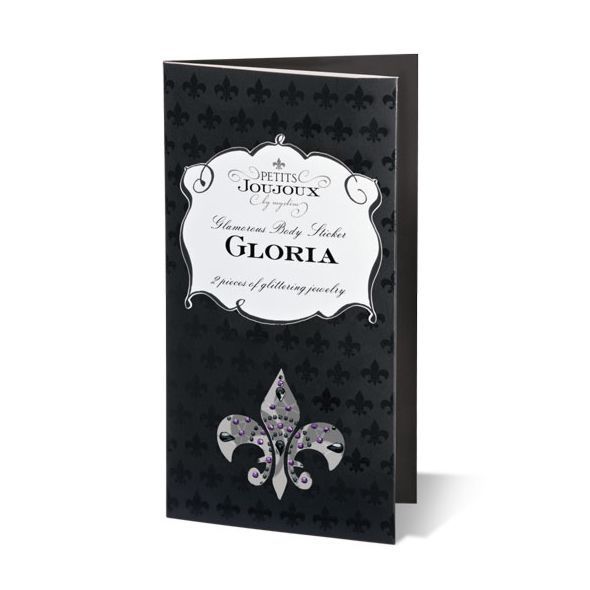 Пестіс з кристалів Petits Joujoux Gloria set of 2 - Black, прикраса на груди жива фотографія