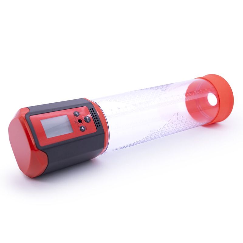 Автоматическая вакуумная помпа Men Powerup Passion Pump Red, LED-табло, перезаряжаемая, 8 режимов реальная фотография