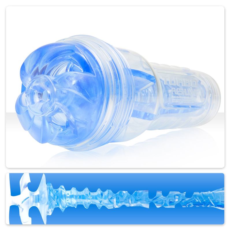 Мастурбатор Fleshlight Turbo Thrust Blue Ice (імітатор мінету) жива фотографія