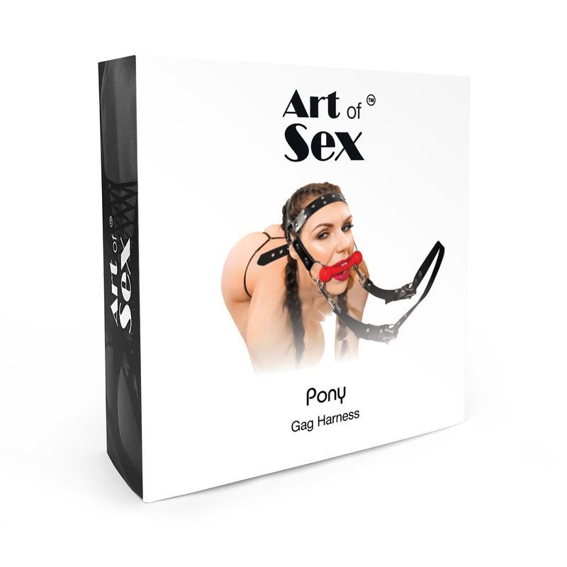 БДСМ кляп-упряжка Art of Sex - BDSM Gag Harness Pony жива фотографія