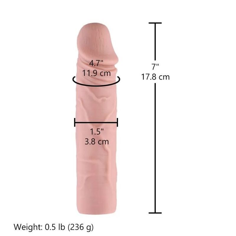 Силиконовый фаллоимитатор для секс-машин Hismith 7" Silicone Dildo, система KlicLok реальная фотография