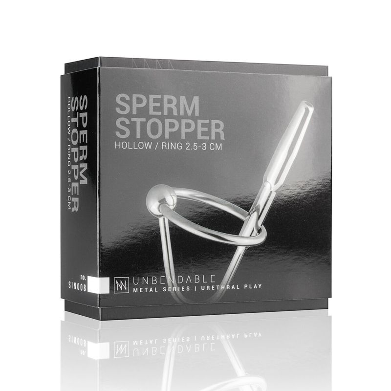 Уретральный стимулятор Sinner Gear Unbendable — Sperm Stopper Hollow Ring, 2 кольца (2,5 см и 3 см) реальная фотография