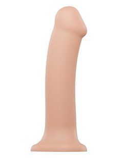 Насадка для страпону Strap-On-Me Dual Density Dildo Flesh XL, діаметр 4,5 см, двошарова, гнучка жива фотографія