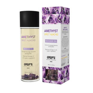 Массажное масло EXSENS Amethyst Sweet Almond (расслабляющее с аметистом) 100мл, натуральное реальная фотография