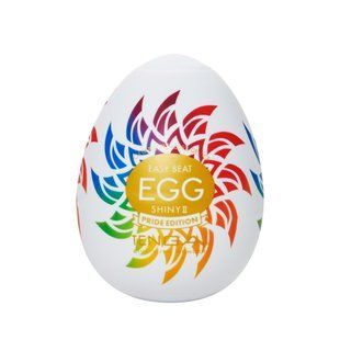Мастурбатор-яйце Tenga Egg Shiny II Pride Edition, щільний TPE, пробник лубриканту 5 мл, лімітована серія жива фотографія