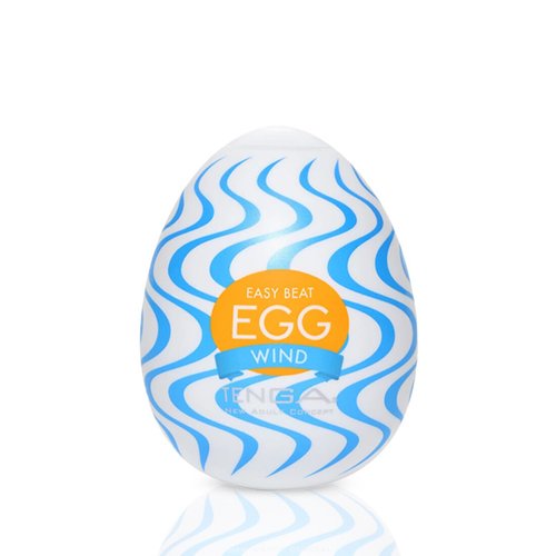 Мастурбатор-яйце Tenga Egg Wind із зиґзаґоподібним рельєфом жива фотографія