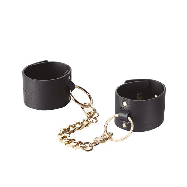 Наручники Bijoux Indiscrets MAZE - Wide Cuffs Black реальная фотография