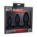 Набор анальных пробок Nexus Butt Plug Trio, макс. диаметр 3–4–5 см