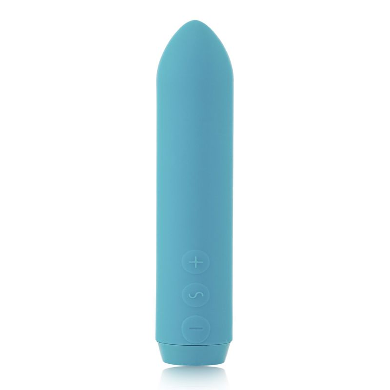 Минивибратор Je Joue - Classic Bullet Vibrator Teal с глубокой вибрацией и фиксацией на палец реальная фотография