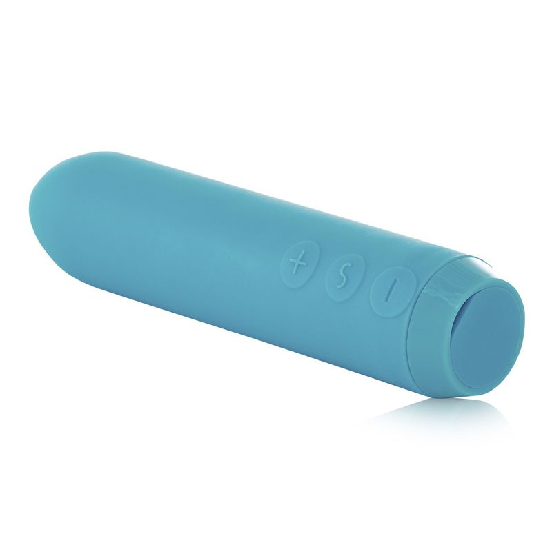 Минивибратор Je Joue - Classic Bullet Vibrator Teal с глубокой вибрацией и фиксацией на палец реальная фотография