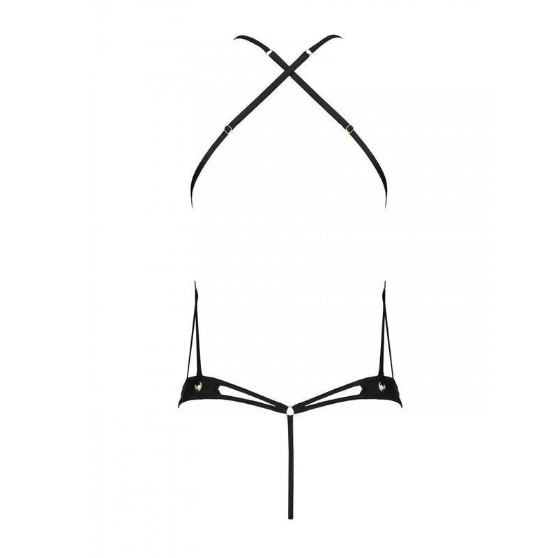 Боди из эко-кожи с ремешками и перфорацией Tamaris Body black S/M &mdash; Passion реальная фотография