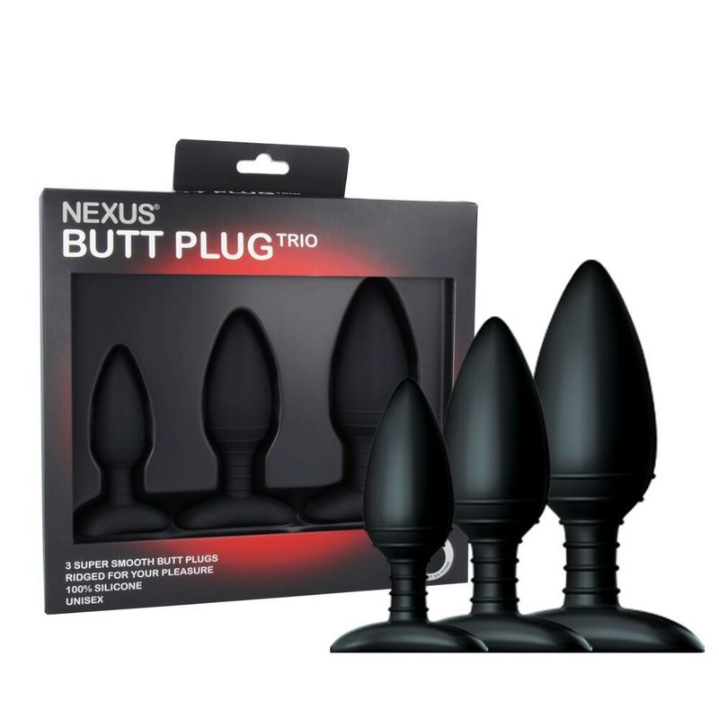 Набір анальних пробок Nexus Butt Plug Trio, макс. діаметр 3–4–5 см жива фотографія