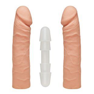 Фаллоимитатор двойной Doc Johnson The D - Double D - 16 Inch - ULTRASKYN, диаметр 4,4см, Vack-U-Lock реальная фотография