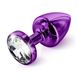 Анальная пробка Diogol ANNI round purple 35мм, с кристаллом Swarovsky реальная фотография
