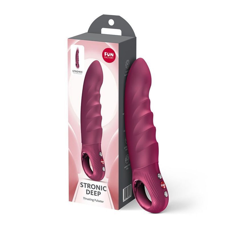 Пульсатор Fun Factory Stronic Deep, Wine Red, 8 режимов работы, перезаряжаемый реальная фотография