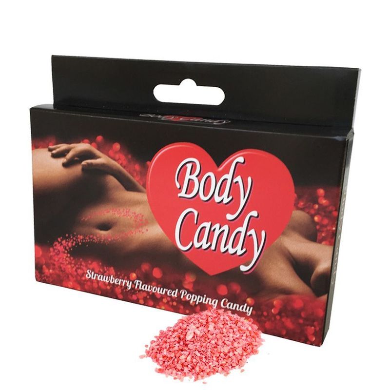 Карамельная пудра для тела с эффектом шампанского Body Candy (клубника) (32 гр) жива фотографія