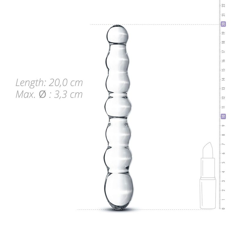 Стеклянный дилдо в виде бусин Gildo Glass Dildo No. 19 реальная фотография