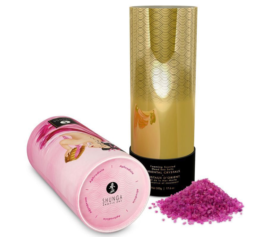 Пінлива сіль для ванни Shunga Dead Sea salt Oriental Crystals &mdash; Rose Petal (500 г), Мертвого моря