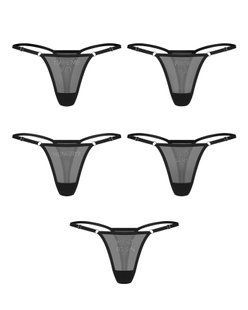 Набор трусиков Obsessive Violami 5-pack thong L/XL реальная фотография