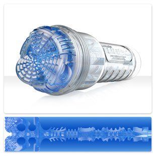 Мастурбатор Fleshlight Turbo Core Blue Ice, оральный секс (глубокое горло) реальная фотография