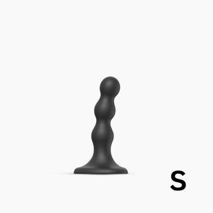 Насадка для страпона Strap-On-Me Dildo Plug Balls Black S реальная фотография