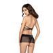 Прозора сорочка з відкритою спиною Passion MARESOL CHEMISE S/M, black, трусики