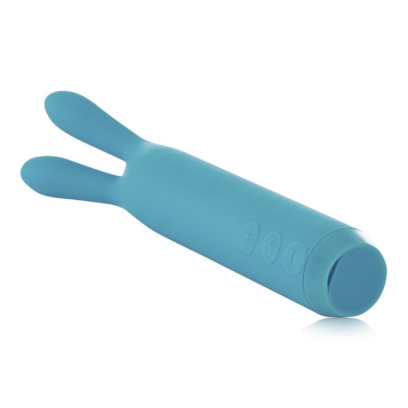 Вибратор с ушками Je Joue - Rabbit Bullet Vibrator Teal, глубокая вибрация реальная фотография