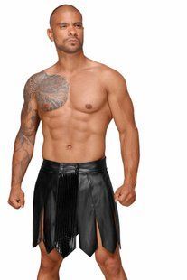 Мужская юбка гладиатора Noir Handmade H053 Eco leather men's gladiator skirt, L, экокожа реальная фотография