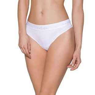 Трусики-бразиліана з бавовни Passion PS005 PANTIES L, white жива фотографія