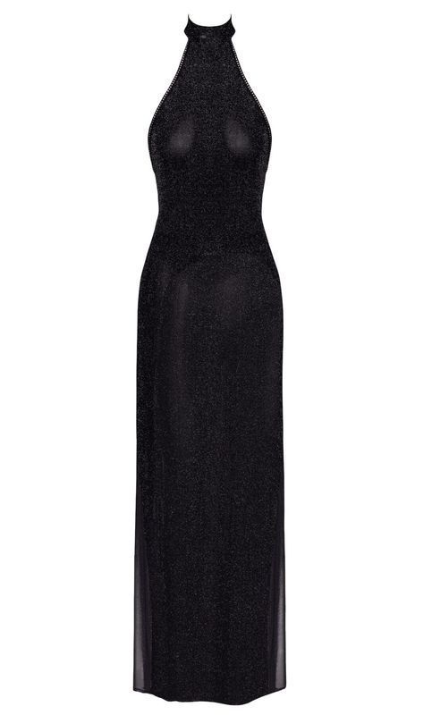 Сукня Noir Handmade F372 Onyx Twin-slit Long dress L жива фотографія