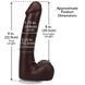 Фаллоимитатор Doc Johnson The Realistic Cock ULTRASKYN - 9 Inch with Balls Chocolate