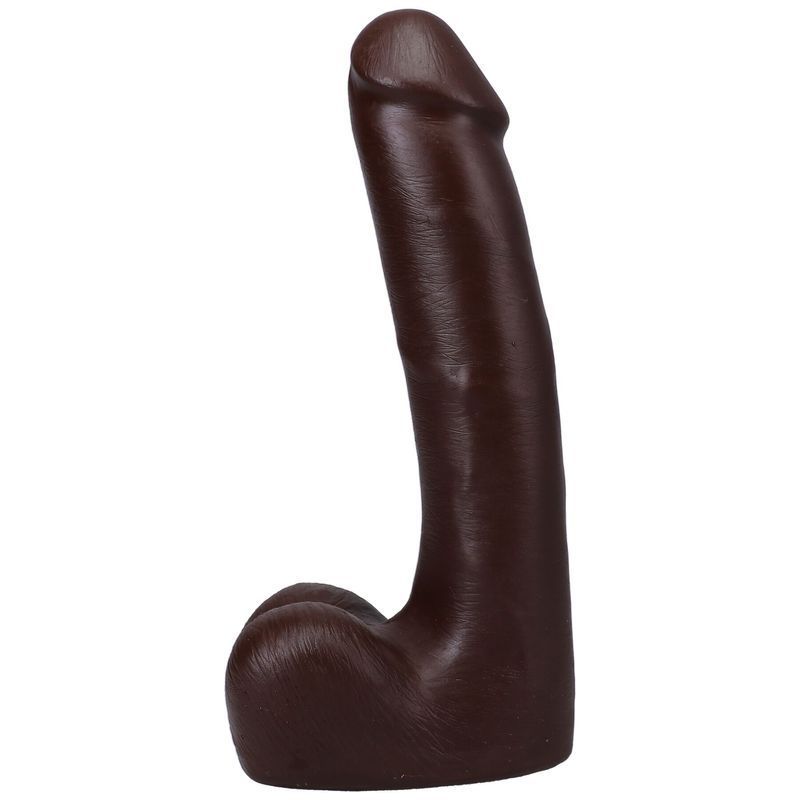Фаллоимитатор Doc Johnson The Realistic Cock ULTRASKYN - 9 Inch with Balls Chocolate реальная фотография